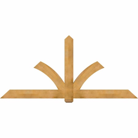 Ekena Millwork Redmond Rough Sawn Timber Gable Bracket, Western Red Cedar, 96"W x 44"H x 4"D x 6"F, 11/12 Pitch GBW096X44X0406RED00RWR